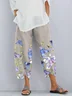 Women's Floral Butterfly Print Casual Pants