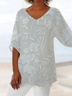 Women's Floral Print Casual Blouse