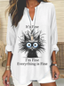 Casual V Neck Regular Fit Shirt