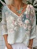 Jersey Casual Gradient Pattern Loose T-Shirt