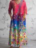 Jersey Gradient Pattern Regular Fit Casual Dress With No