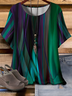 Dolman Sleeve Linen Casual T-Shirt