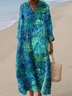 Casual V Neck Dress With No