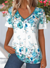Loose Gradient Pattern Casual T-Shirt