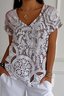 Casual V Neck Jersey T-Shirt