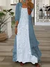 Women's Spring Floral Print Two-Piece Dress