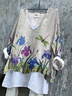 Women's Long Sleeve Blouse Spring/Fall As Picture Floral Printing V Neck Daily Going Out Casual Top