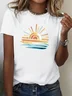 Casual Regular Fit Cotton Scenery T-Shirt
