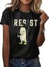 Casual Regular Fit Painting Cotton T-Shirt