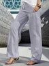 Women's Casual Striped Print Trousers