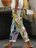 Women's Floral Print Spring Casual Pants