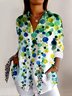 Shirt Collar Casual Regular Fit Geometric Shirt