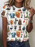 Vintage Animal Cotton T-Shirt