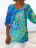 Women's Abstract Printed Casual Cover Up