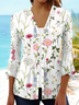 Women's Floral Print Casual Half Sleeve Cardigan
