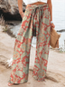 Loose Floral Casual Pants