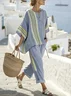Crew Neck Casual Two-Piece Set