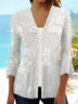 Women's Floral Print Casual Half Sleeve Cardigan
