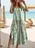 Women's Spring Floral Long Dress