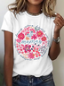 Boho Floral Mama Cotton T-Shirt