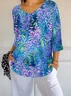 Women's Floral Print Casual T-Shirt