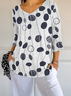 Women's Polka Dot Printed Casual T-Shirt