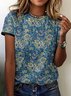 Vintage Regular Fit Painting Cotton T-Shirt