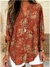 Casual V Neck Cotton Shirt