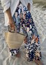 Casual Multicolor Block Loose Pants
