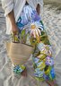 Multicolor Block Simple Loose Pants