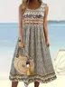 Floral Casual Dress With No