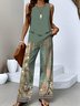 Regular Fit Casual Two-Piece Set With No