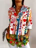 Casual V Neck Cotton Shirt