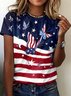 Crew Neck Casual Cotton T-Shirt