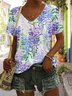 Floral Regular Fit Cotton Casual T-Shirt