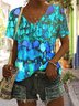 Cotton V Neck Casual Regular Fit T-Shirt