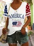 V Neck Regular Fit Casual Cotton T-Shirt