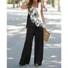 Women's Plain Daily Going Out Two-Piece Set Blue Casual Summer Top With Pants Matching Set