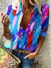 Casual Cotton V Neck Regular Fit Shirt