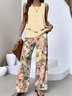Crew Neck Casual Two-Piece Set With No