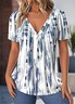 Loose Ethnic Jersey Gradient Pattern T-Shirt