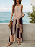 Women's Geometric Print Casual Vest Trousers Two-Piece Set