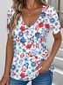 Loose Floral Jersey Vintage T-Shirt