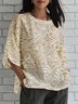 Crew Neck 3D Printing Vintage T-Shirt