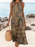 Simple Regular Fit Crew Neck Dress With No