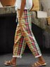Women's Plaid Print Casual Pants