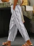Women's Striped Print Casual Pants