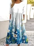 Cotton Casual Dress With No