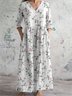 V Neck Jersey Regular Fit Casual Dress