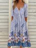 Vintage Half Open Collar Dress